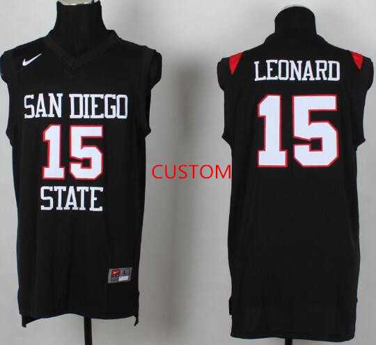 Women%27s San Diego State University Basketball Black Customized Jersey